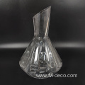 hand blown transparent slanted mouth wine glass decanter